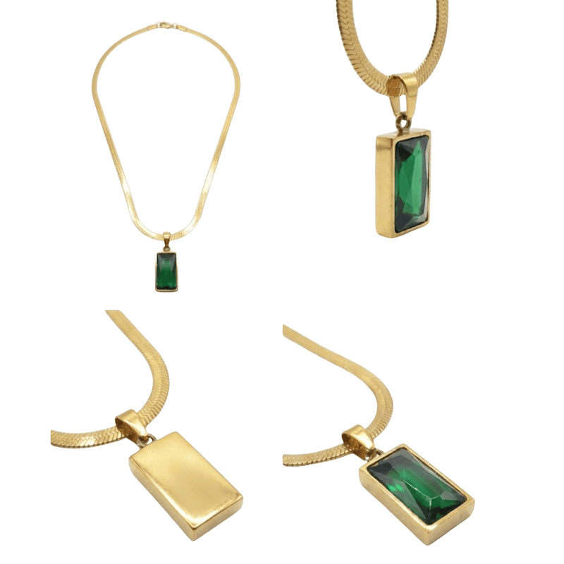 Florium™ : Minimalist Solitaire Pendant with Fine Link Chain  [PNSS-01]
