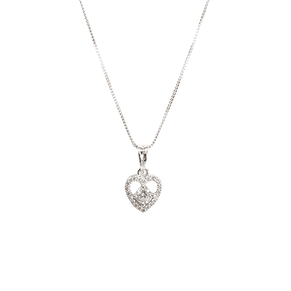 Florium™ : Minimalist Solitaire Pendant with Fine Link Chain  [PNSS-11]