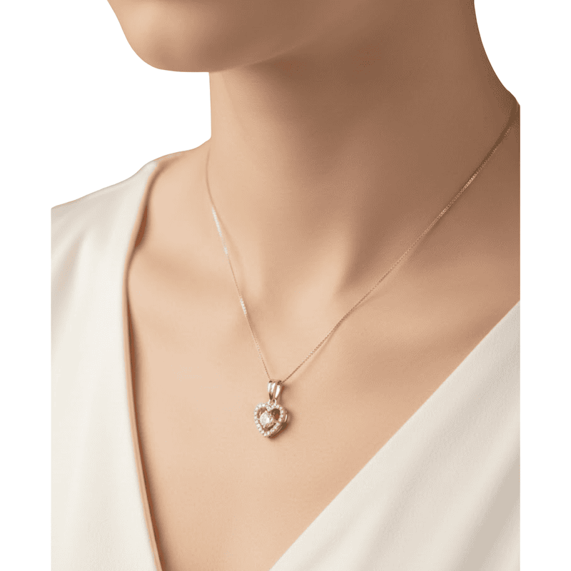 Florium™ : Minimalist Solitaire Pendant with Fine Link Chain  [PNSS-11]