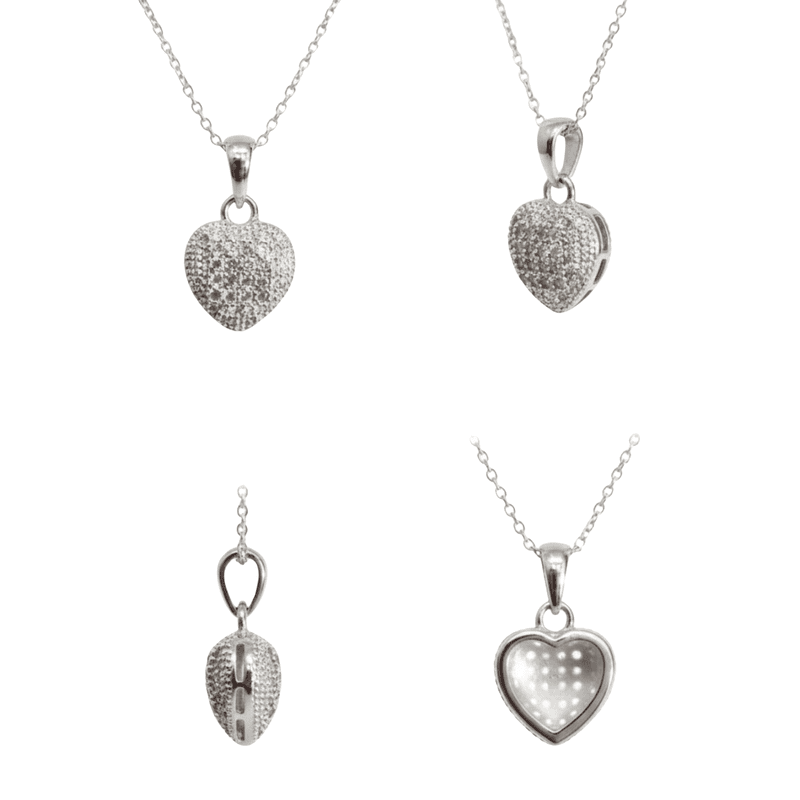 Florium™ : Minimalist Solitaire Pendant with Fine Link Chain  [PNSS-12]