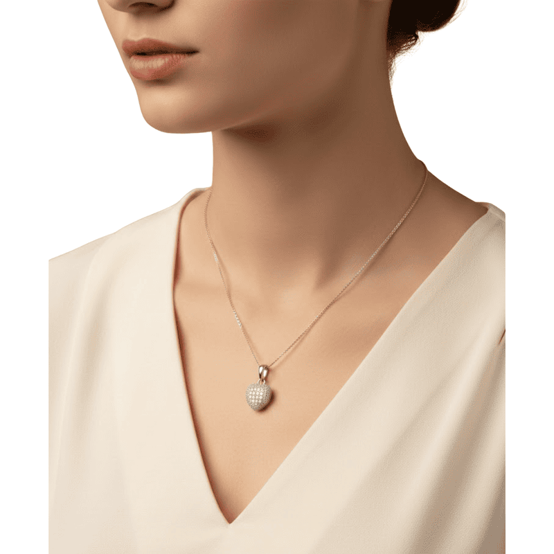 Florium™ : Minimalist Solitaire Pendant with Fine Link Chain  [PNSS-12]