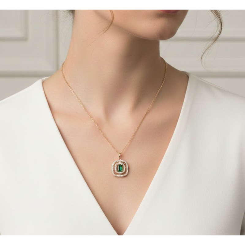 Florium™ Solitaire Pendant Necklace [PNSS-15B]
