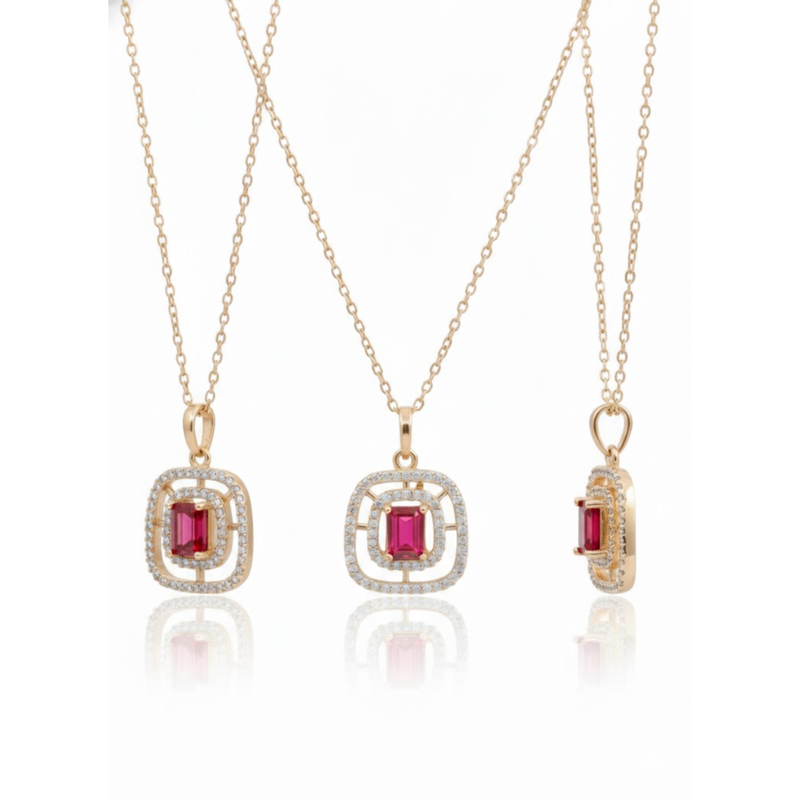 Florium™ Solitaire Pendant Necklace [PNSS-15C]
