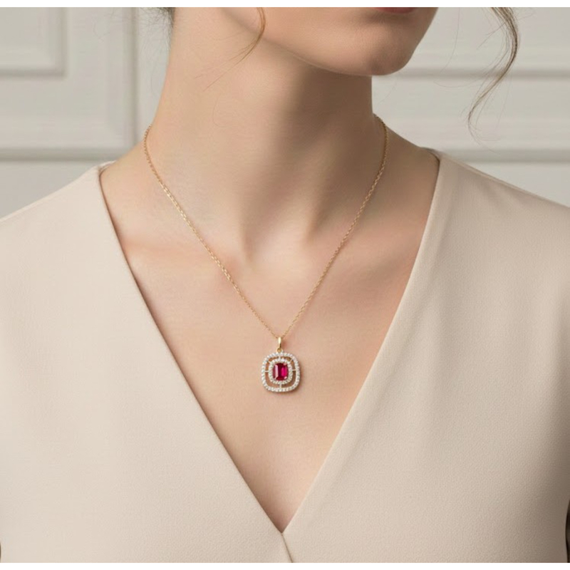 Florium™ Solitaire Pendant Necklace [PNSS-15C]