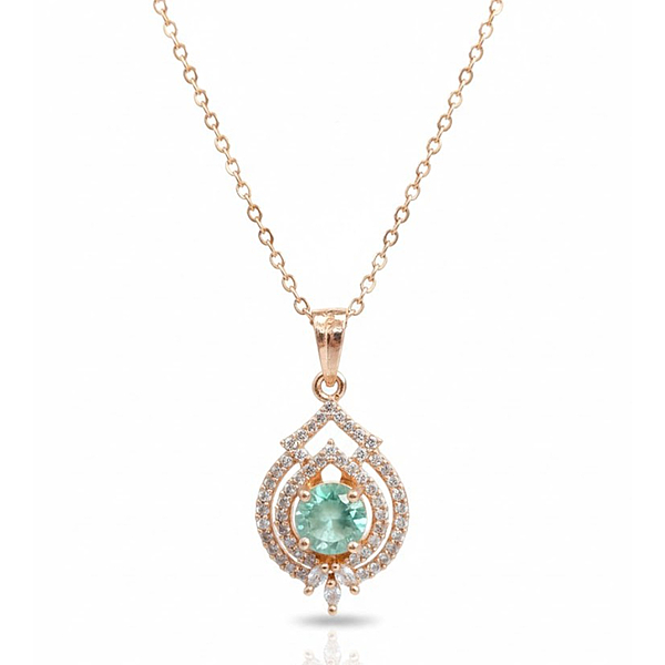 Florium™ Solitaire Pendant Necklace [PNSS-16B]