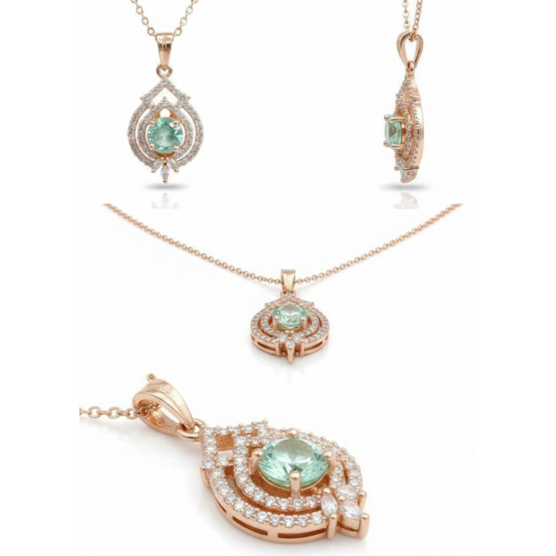 Florium™ Solitaire Pendant Necklace [PNSS-16B]