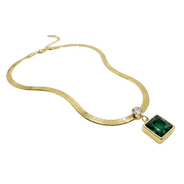 Florium™ : Minimalist Solitaire Pendant with Fine Link Chain   [PNSS-23]