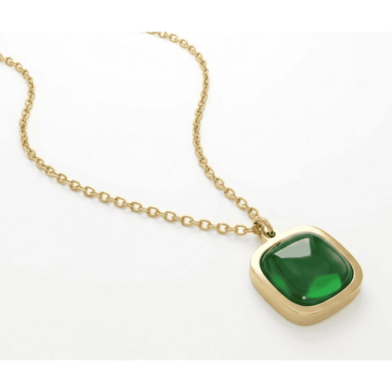 Florium™ : Minimalist Solitaire Pendant with Fine Link Chain   [PNSS-25]