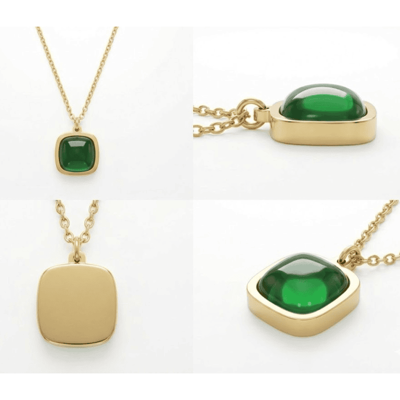 Florium™ : Minimalist Solitaire Pendant with Fine Link Chain   [PNSS-25]