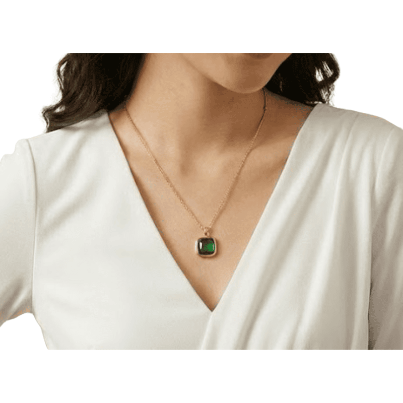 Florium™ : Minimalist Solitaire Pendant with Fine Link Chain   [PNSS-25]