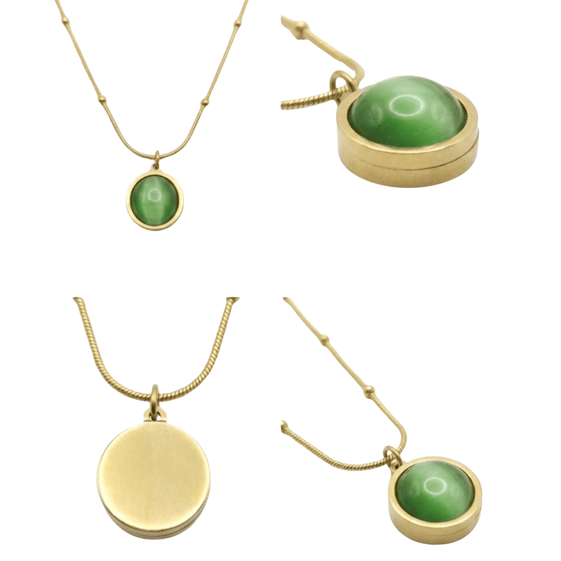 Florium™ : Minimalist Solitaire Pendant with Fine Link Chain   [PNSS-27]