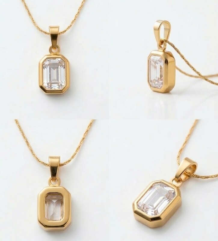Florium™ Solitaire Pendant Necklace [PNSS-28B]
