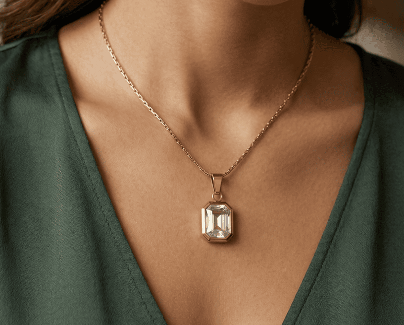 Florium™ Solitaire Pendant Necklace [PNSS-28B]