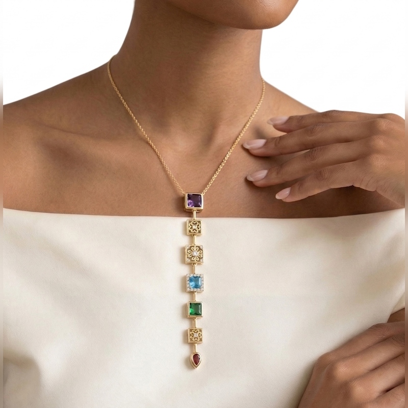 Florium™ Solitaire Pendant Necklace [PNSS-29]