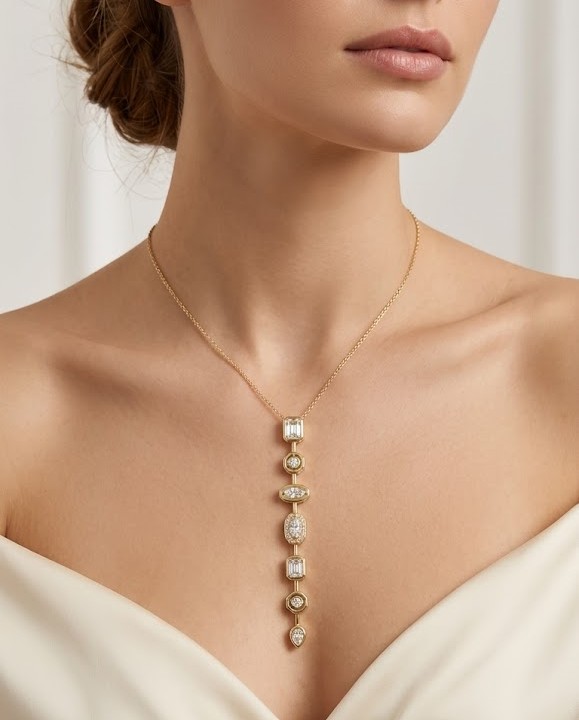 Florium™ Solitaire Pendant Necklace [PNSS-32B]