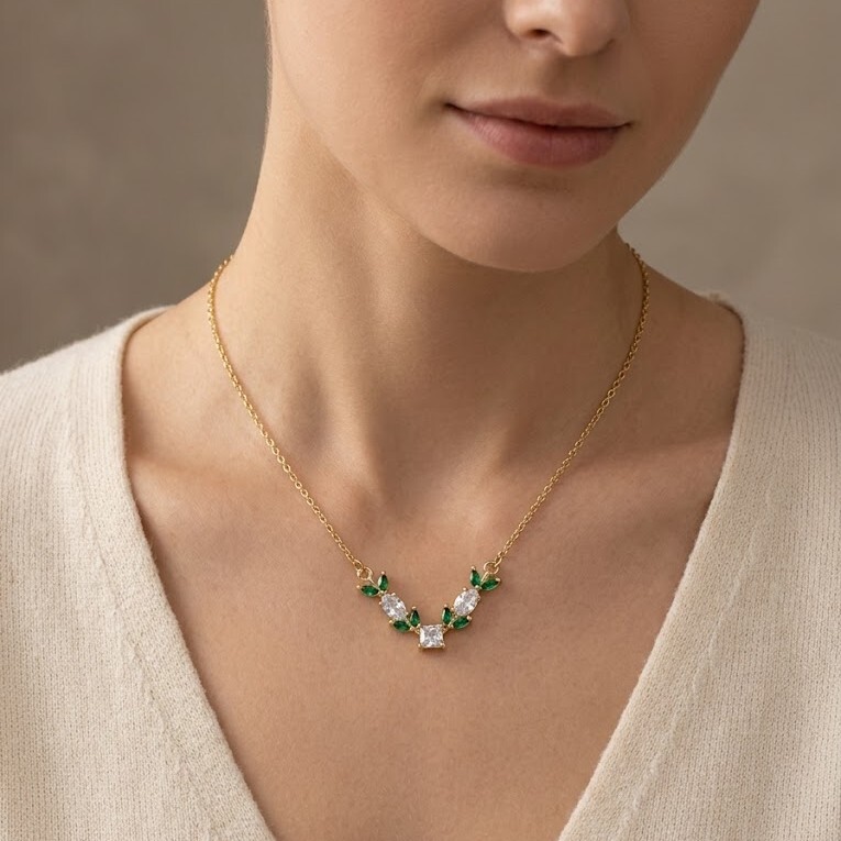 Florium™ Solitaire Pendant Necklace [PNSS-34B]