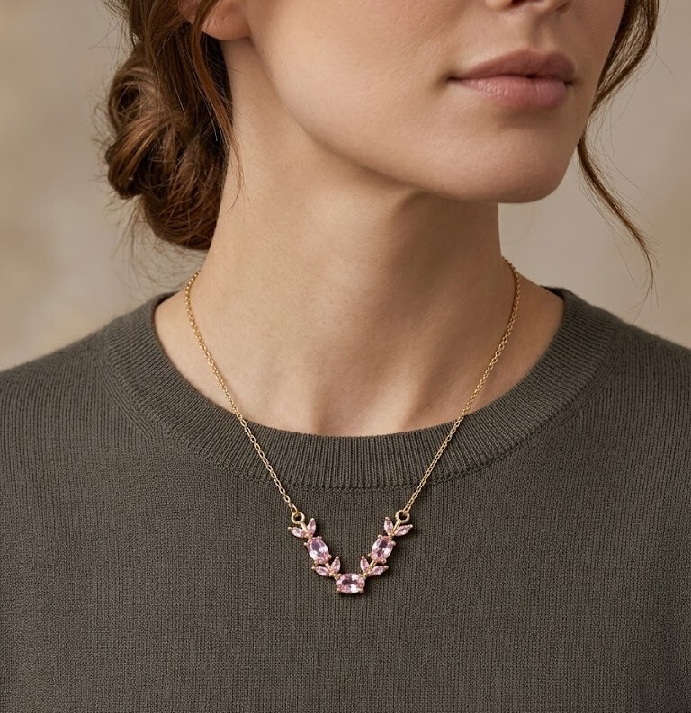 Florium™ Solitaire Pendant Necklace [PNSS-34D]