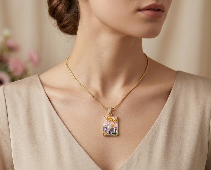 Florium™ Solitaire Pendant Necklace [PNSS-40]