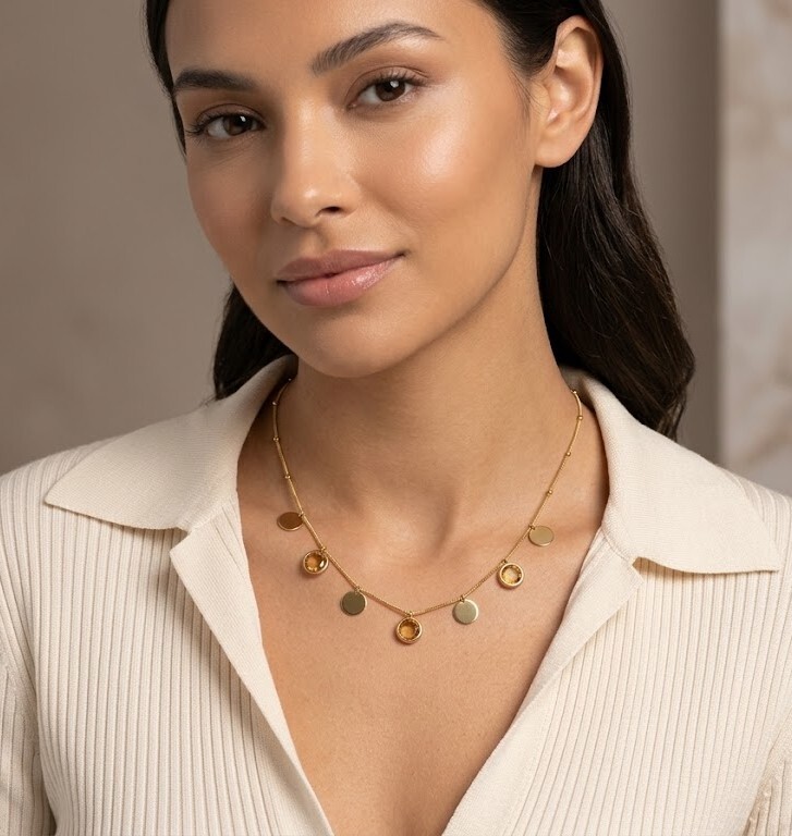 Florium™ Solitaire Pendant Necklace [PNSS-45B]