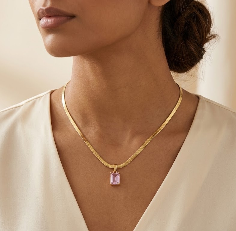 Florium™ Solitaire Pendant Necklace [PNSS-46]