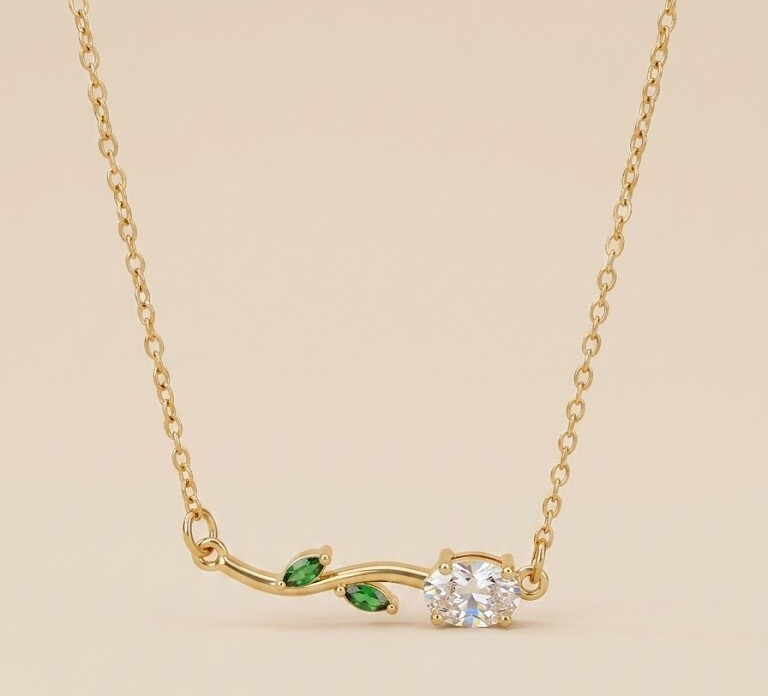 Florium™ Solitaire Pendant Necklace [PNSS-53]
