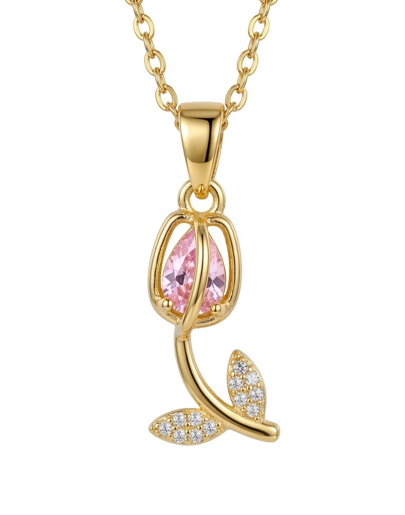 Florium™ Solitaire Pendant Necklace [PNSS-56B]