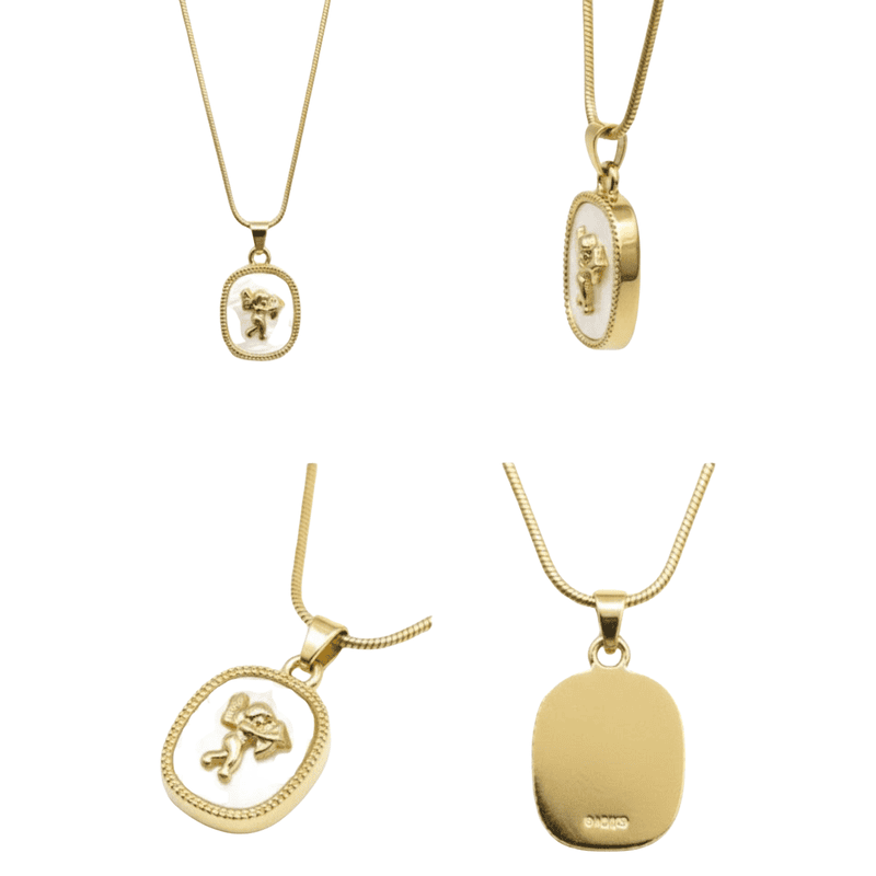 Florium™ : Minimalist Solitaire Pendant with Fine Link Chain  [PNSS-06]