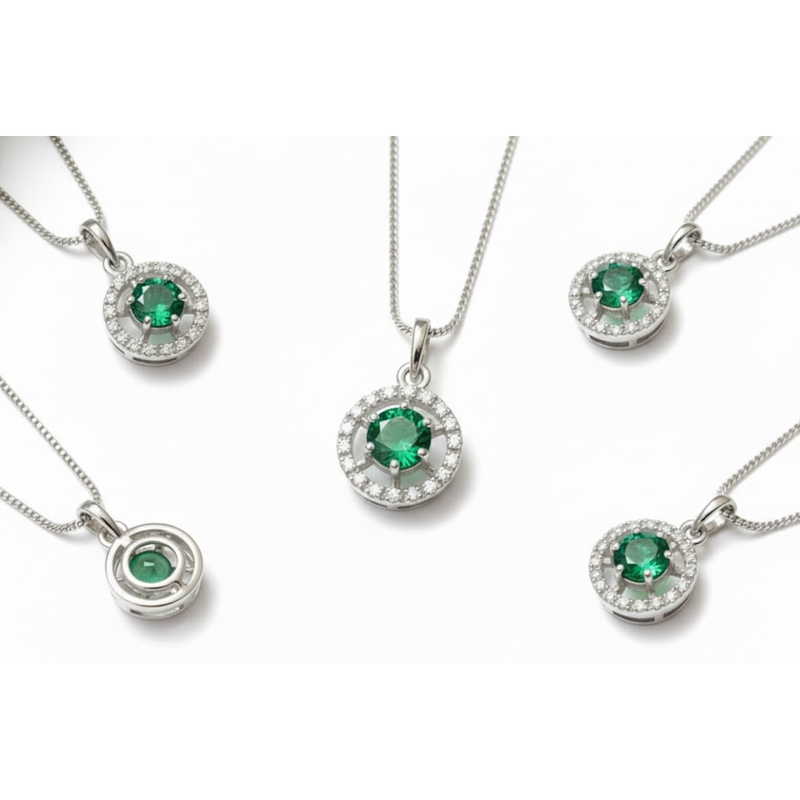 Florium™ Solitaire Pendant Necklace [PNSS-08B]