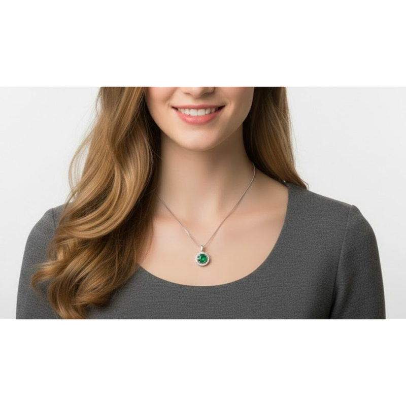 Florium™ Solitaire Pendant Necklace [PNSS-08B]