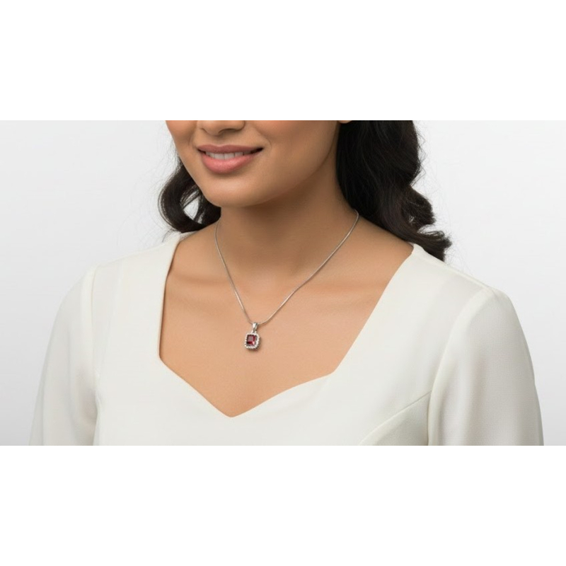 Florium™ Solitaire Pendant Necklace [PNSS-09C]