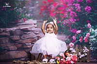 Fabric Baby Backdrop - Garden Pathway - 5x7 Feet