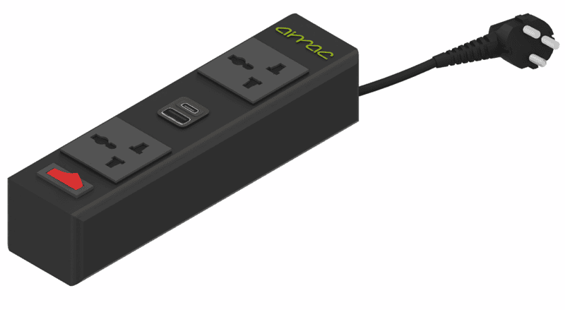 Aimac Power On Surface   POS03-Black-1.5m