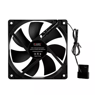 POWERX 120MM 7-Blade Normal Cooling Fan – Black POWERX 120MM 7-Blade Normal Cooling Fan – Black