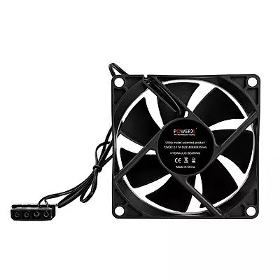 POWERX 80MM 7-Blade Normal Cooling Fan – Black POWERX 80MM 7-Blade Normal Cooling Fan – Black