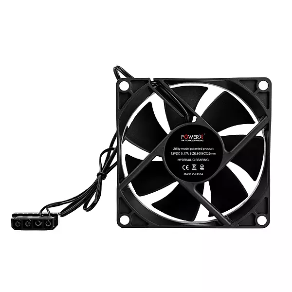 POWERX 80MM 7-Blade Normal Cooling Fan – Black POWERX 80MM 7-Blade Normal Cooling Fan – Black