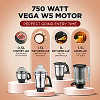 PREETHI MIXIE ZODIAC STAR DUST 5JAR 750W