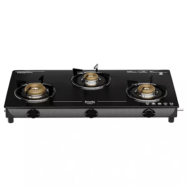 PREETHI STOVE GTS VALENTINO CARBON BLACK SAINT GOBAIN GLASS 3B