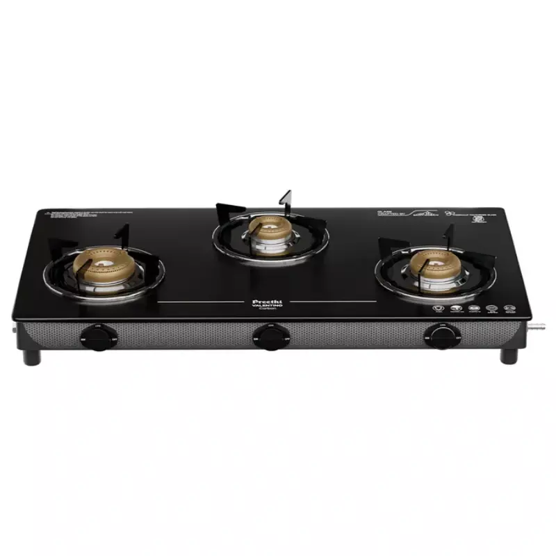 PREETHI STOVE GTS VALENTINO CARBON BLACK SAINT GOBAIN GLASS 3B