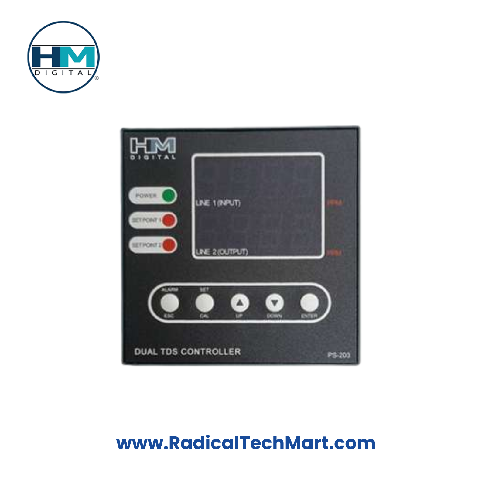 HM Digital PS-203 TDS Controller with Dual Display and Relay Output