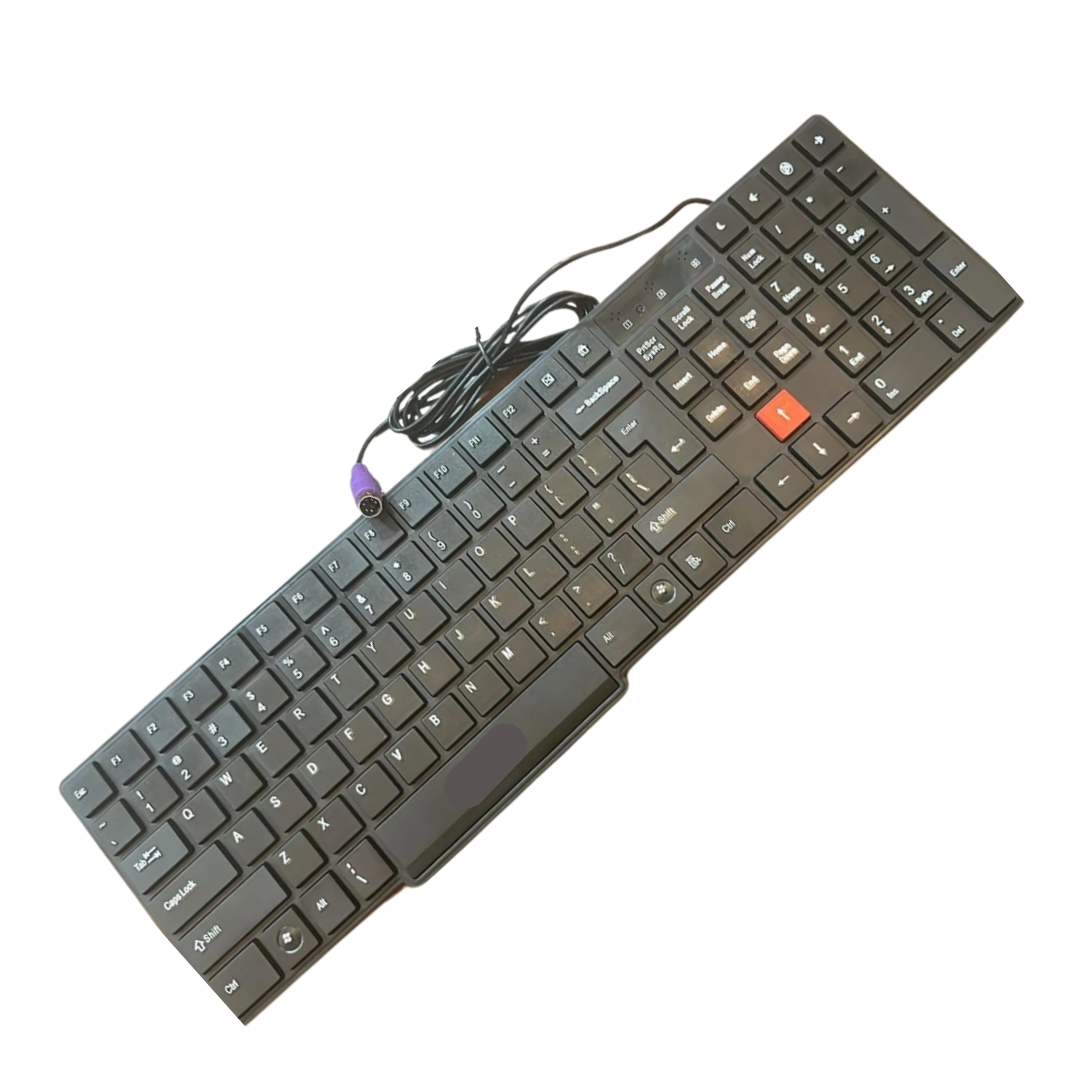 PS2 Wired Keyboard AD-510 – 104 Keys, Spill-Resistant, Plug & Play, Compatible with Windows, iOS, Linux PS2 Wired Keyboard AD-510 – 104 Keys, Spill-Resistant, Plug & Play, Compatible with Windows, iOS, Linux