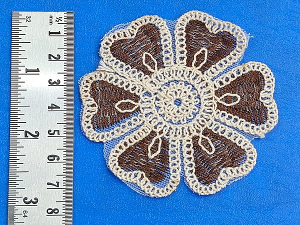 Six Petal Flower Patch Brown