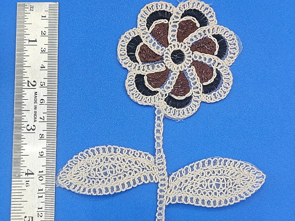 Black and Brown Rose Patch