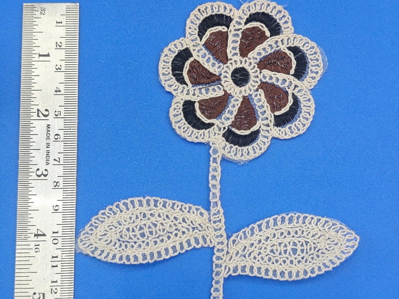 Black and Brown Rose Patch