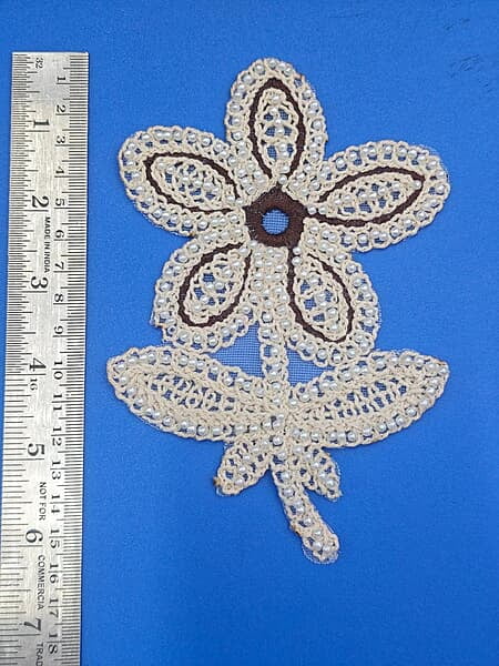 Cotton+brown patch 4 Machine Beads