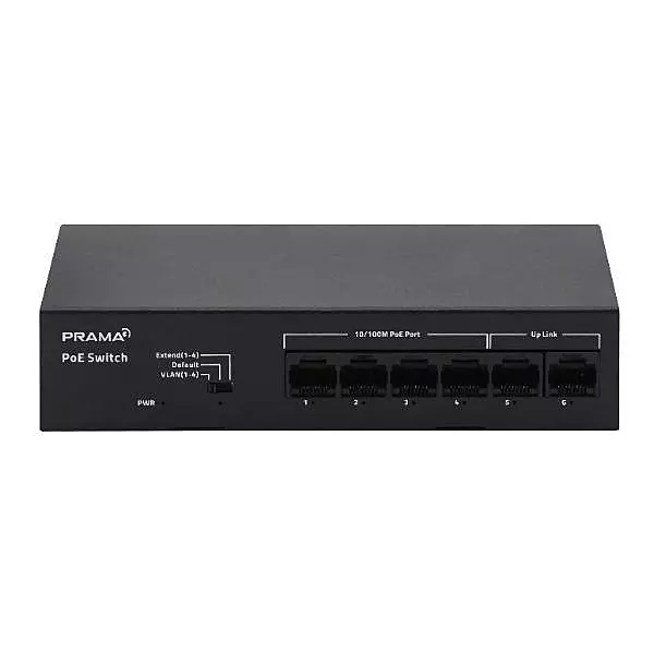 Prama 4+2 Port POE Switch PT-SW1U06P-E