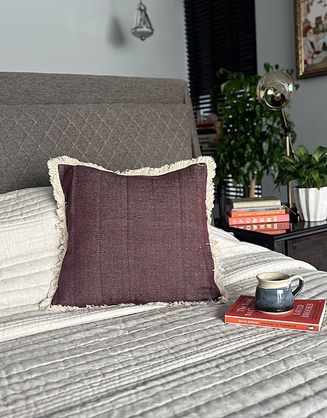 PURPLE CUSHION COVER