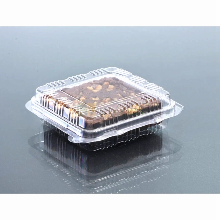 PVC 100 ML Hinged Box - Single Pc Brownie Box