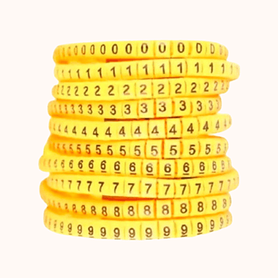 PVC Cable Marker 4mm Ferrule (Numbering 0 to 9)