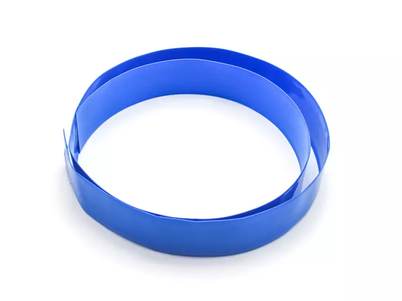 PVC Heat Shrink Tubing Flat Width 25mm for Big Battery Pack Power (Blue)