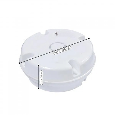 PVC Round Junction Box , Indoor/Outdoor with Nails | (5X5) | for CCTV Cameras 